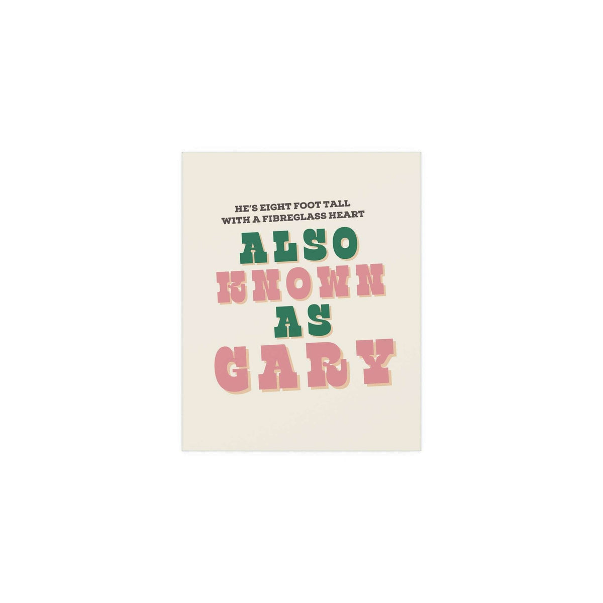 Off-white, green, and pink floral poster titled "Blossoms - Gary" by Glow On Prints, featuring colorful botanical artwork.