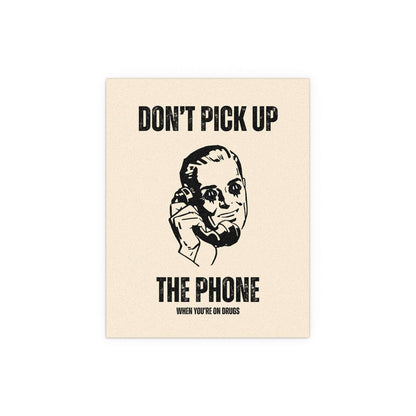 Military Gun "Don't Pick Up The Phone" poster by Glow On Prints, featuring bold graphic design and vibrant colors.
