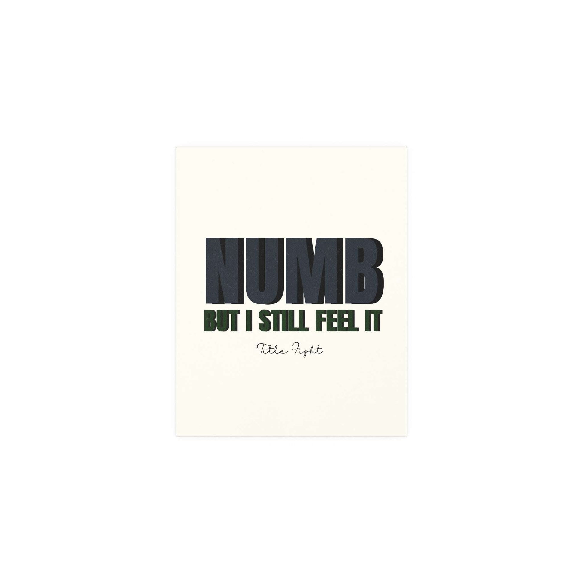 Poster of Title Fight's "Numb, But I Still Feel It" by Glow On Prints, featuring band artwork on high-quality paper.