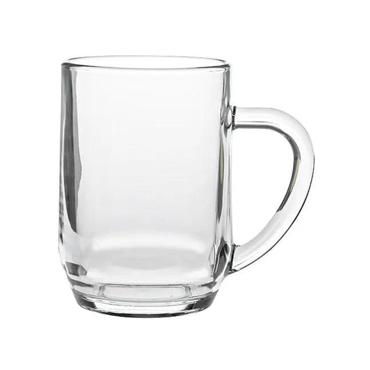 Heritage Glass Pint Tankard by Glassware UK, 570ml, clear glass with engraved heritage design, shown on a neutral background.