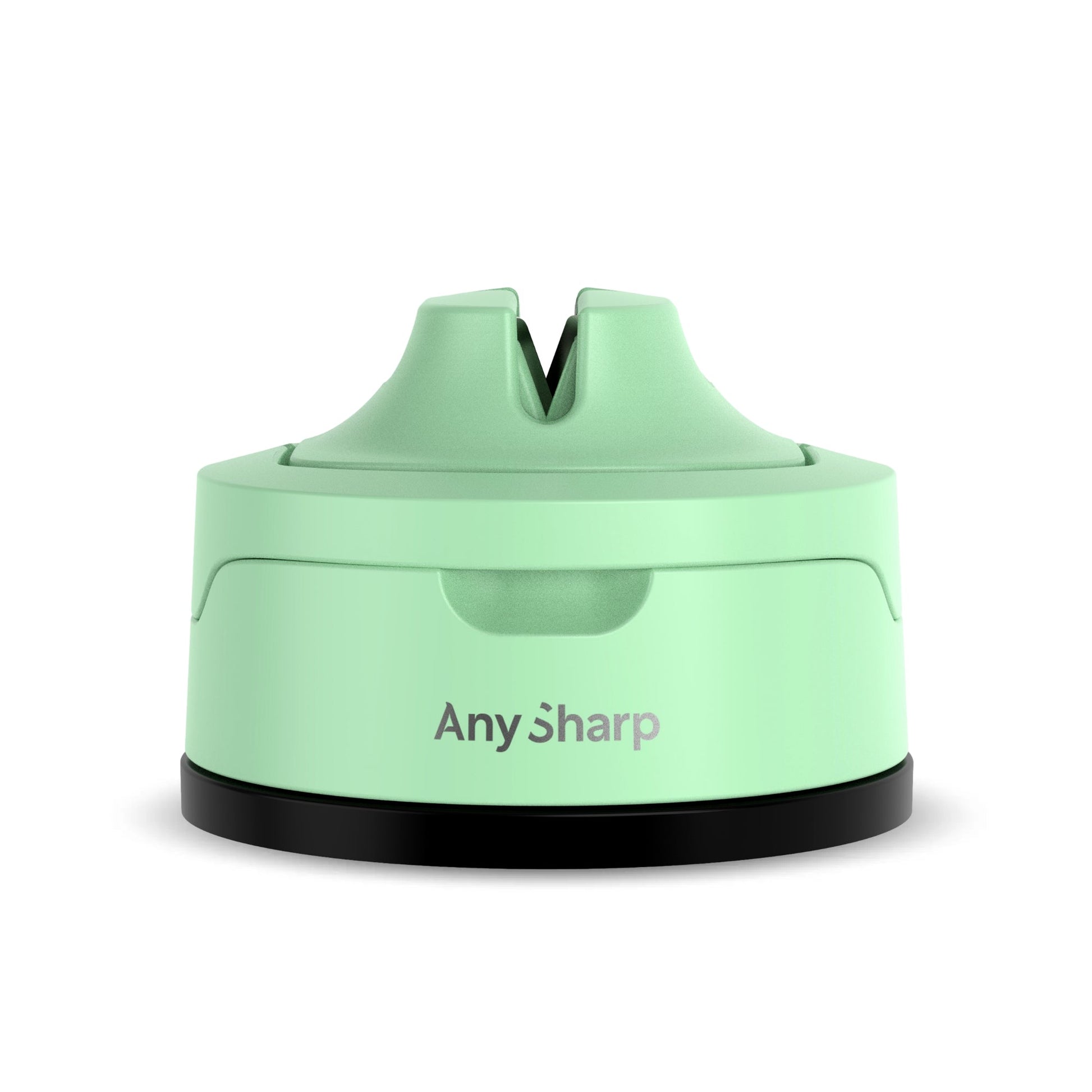 AnySharp Evo Knife Sharpener with ergonomic handle and sharpening slots for easy, precise knife sharpening.