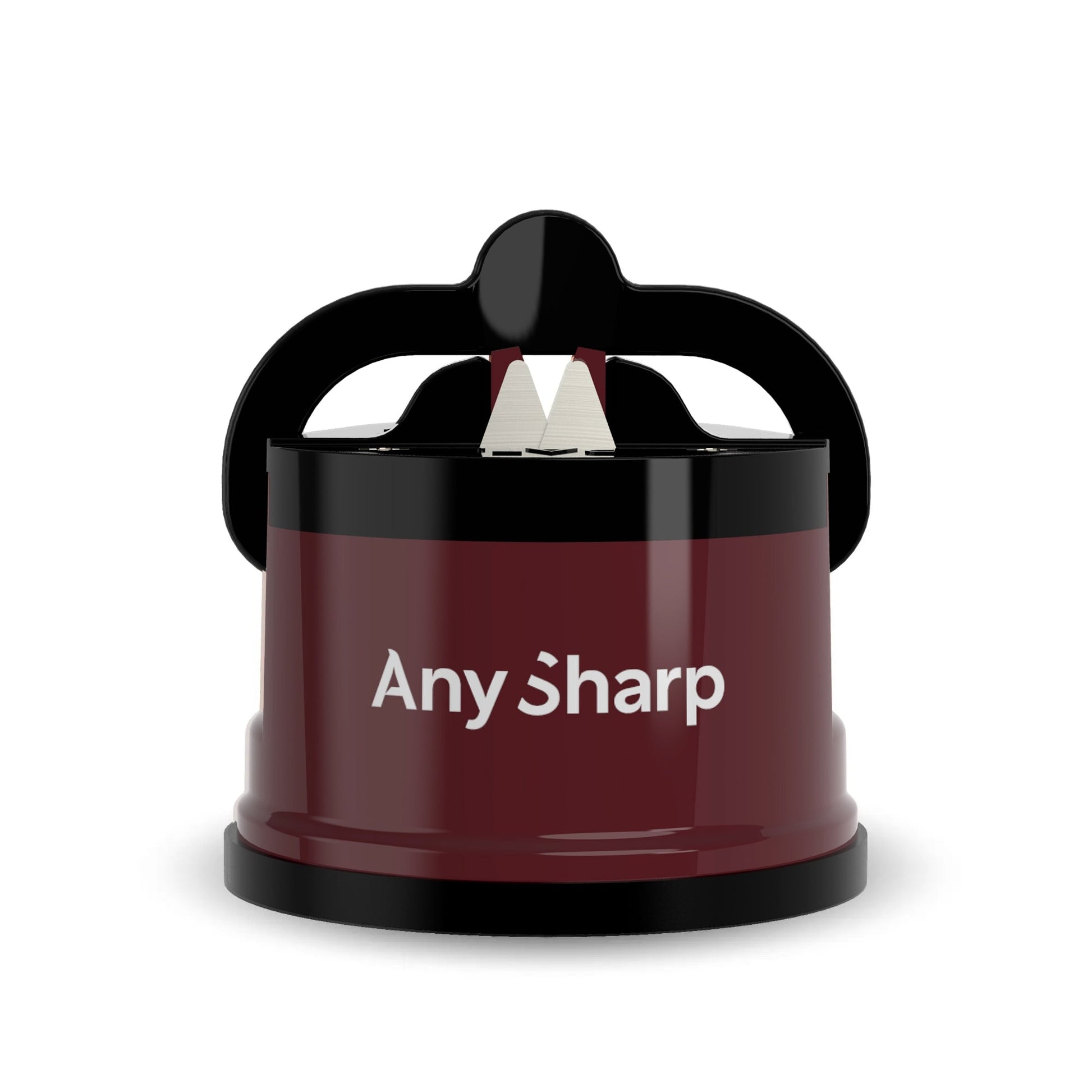 AnySharp Pro Knife Sharpener, classic knife sharpener with ergonomic handle and sharpening slots for kitchen knives.