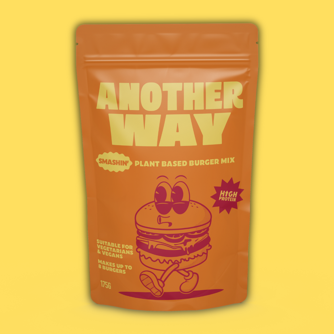 Smashin' Burger Mix by Another Way, features seasoned burger patties ready for grilling or cooking.