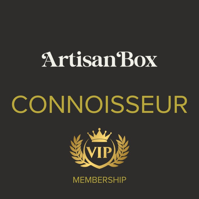 ArtisanBox Connoisseur VIP Membership card featuring sleek design and exclusive branding for premium wine and cigar enthusiasts