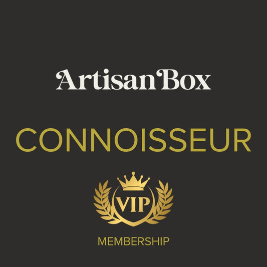 Image of ArtisanBox Connoisseur VIP Membership card showcasing exclusive access and premium branding.