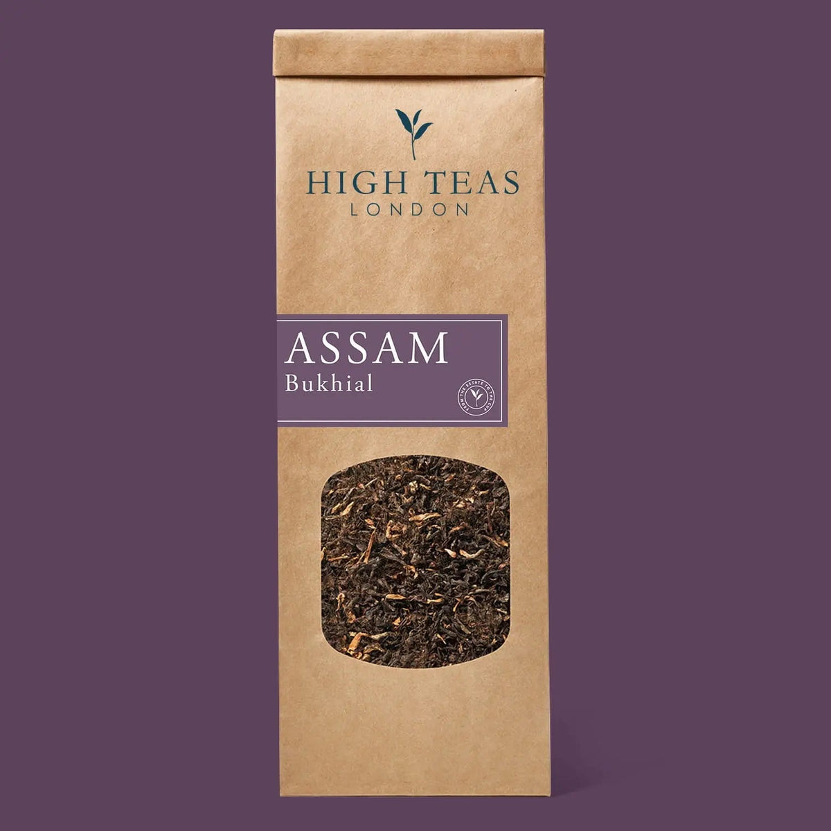 Assam Mangalam FTGFOP1 tea leaves from High Teas, showcasing fresh, whole leaf Assam Mangalam tea in a close-up view.