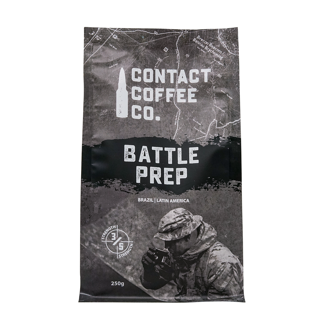 ArtisanBox Battle Prep Coffee bag with bold branding and modern design, ready for brewing and energizing your day.