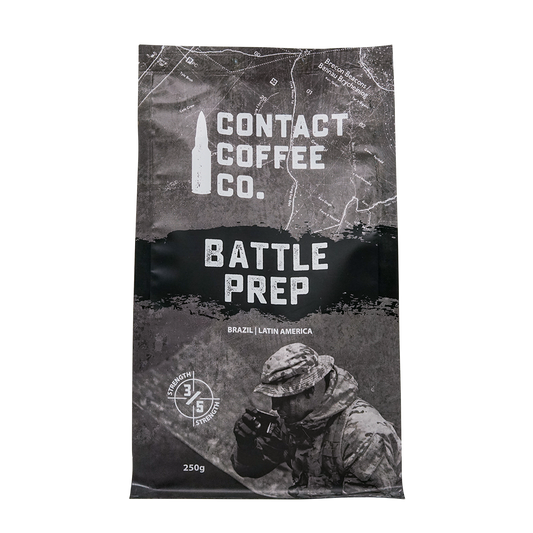 ArtisanBox Battle Prep Coffee bag with bold branding and modern design, ready for brewing and energizing your day.
