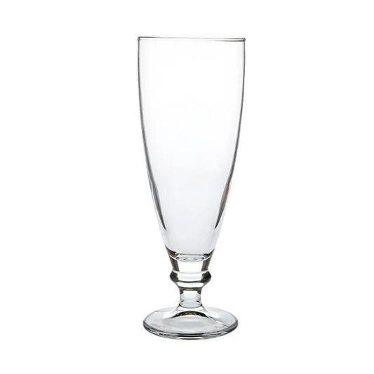Bormioli Rocco Harmonia 385ml beer glass tankard with clear glass and ergonomic handle, ideal for enjoying cold beers