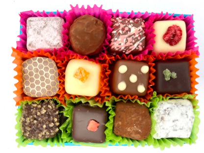 Gorvett & Stone chocolate gift box with assorted handmade chocolates in a decorative box for special occasions.