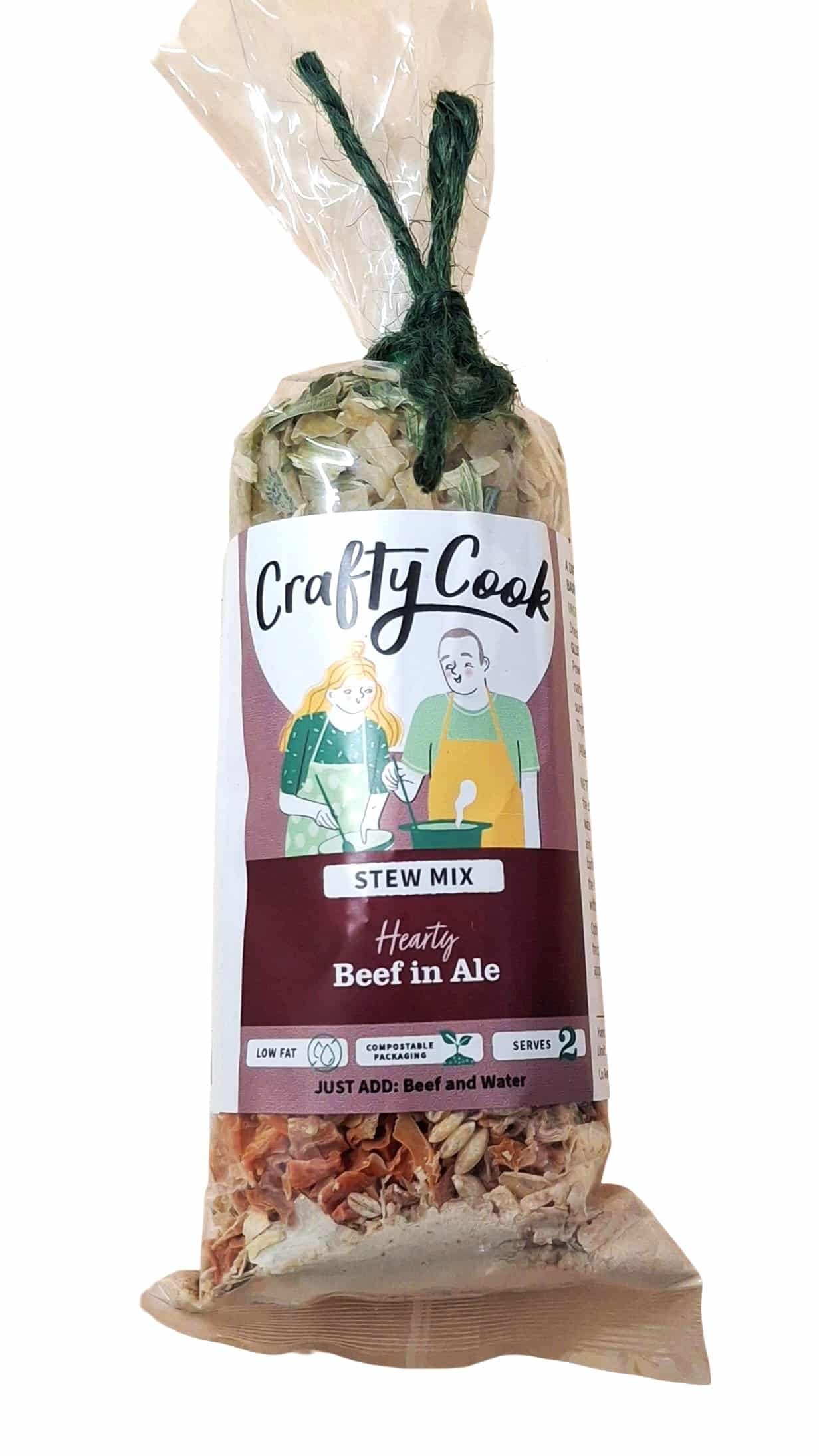Crafty Cook Stew Collection featuring three mini beef-in-ale stew meals served in individual bowls.