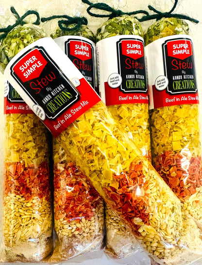 Crafty Cook Beef in Ale Stew Mix package with ingredients and branding visible for savory, hearty stew preparation.