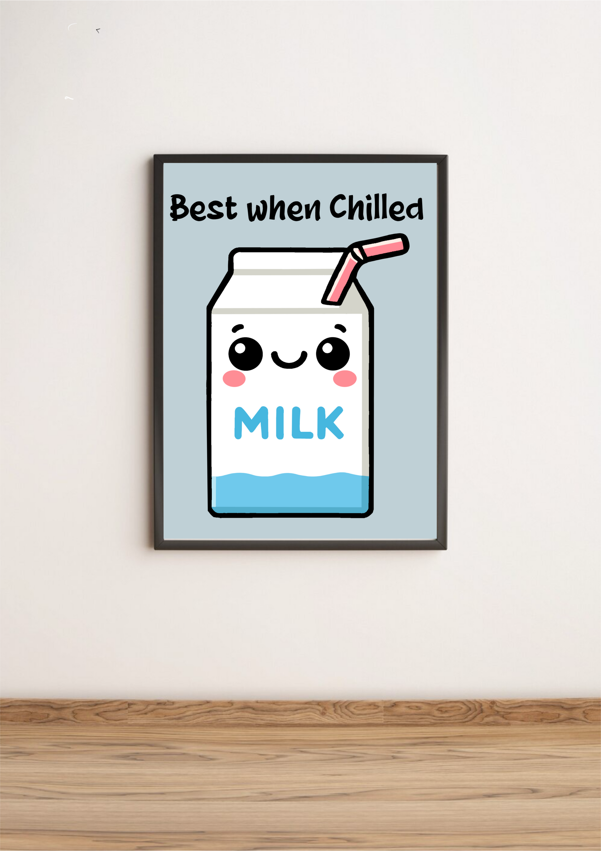 Colorful KEOLIX "Best When Chilled" print featuring vibrant typography on a white background.