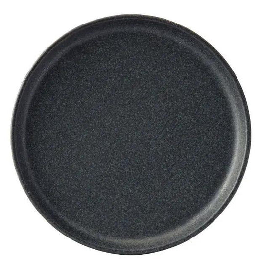 Murra Ash Walled Plate by Glassware UK, 21cm ceramic plate with a textured ash-colored design, displayed on a neutral background.