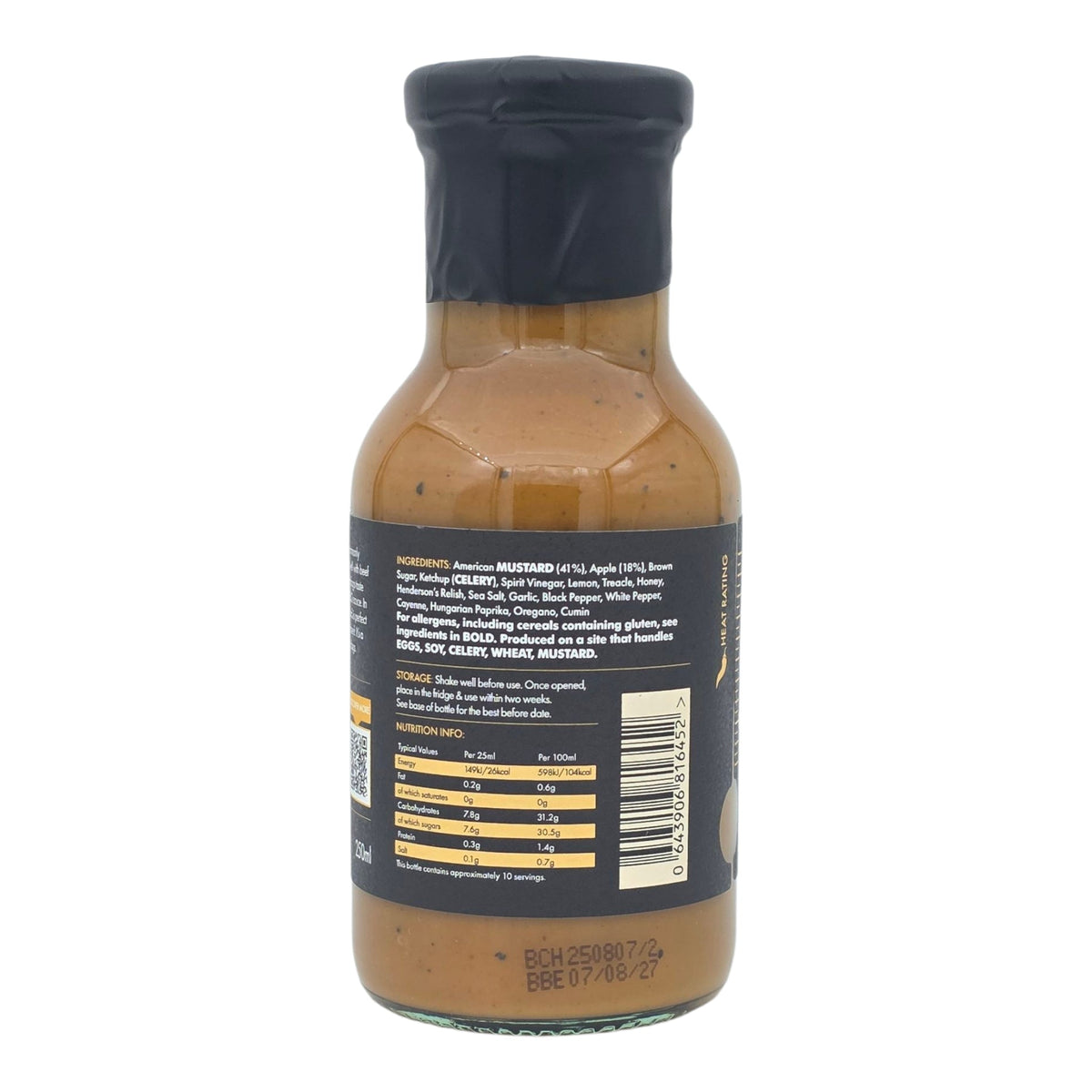 FireFly Barbecue Carolina Mustard BBQ Sauce bottle with label, showcasing the tangy mustard-based barbecue sauce.