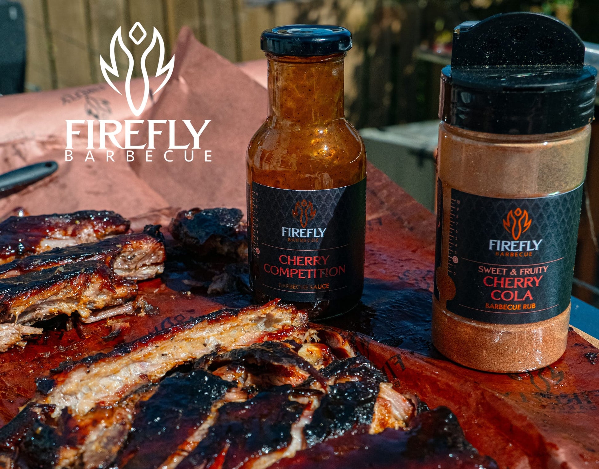 FireFly Barbecue BBQ Legend gift set with three sweet BBQ rubs, featuring colorful jars in a stylish gift pack.
