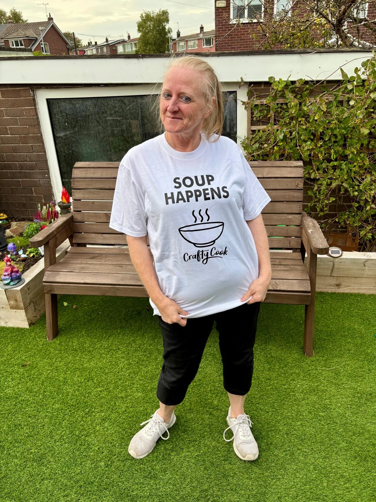 Crafty Cook Soup Happens T-shirt