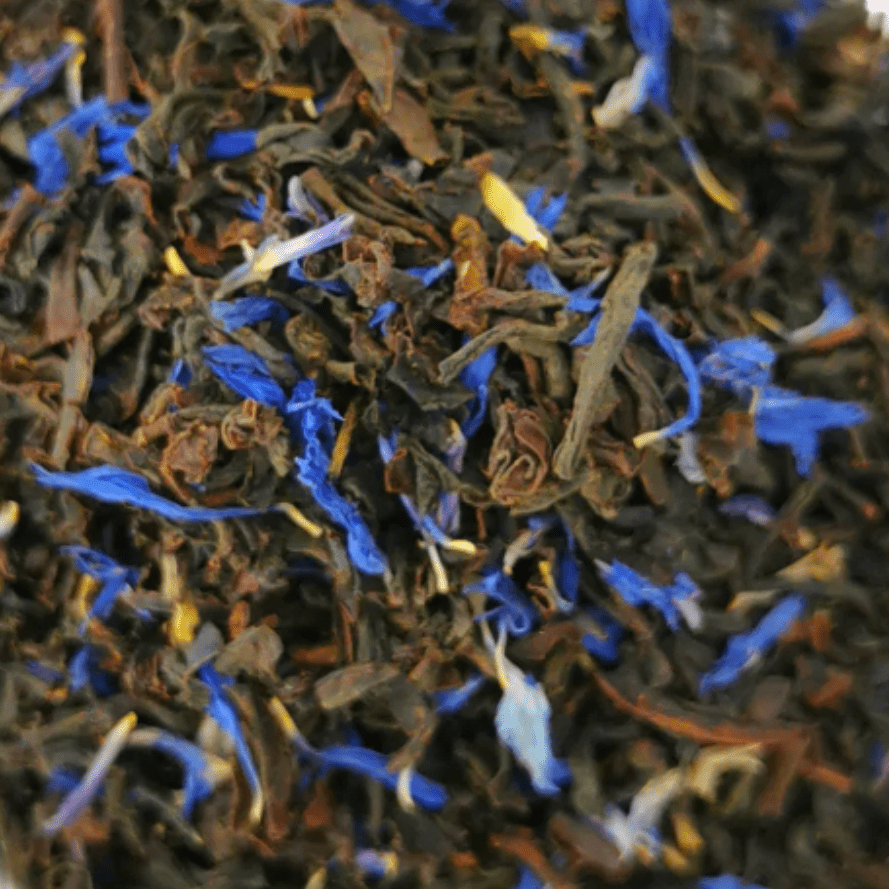 Cream Earl Grey black tea from Porter Hill Tea Company, showing a package of aromatic black tea with cream and citrus flavor.