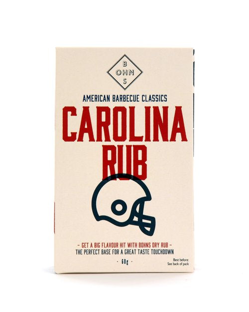 Photo of BOHNS American Classic BBQ Rubs book featuring four bottles of flavorful BBQ spice blends by BOHNS Rubs.