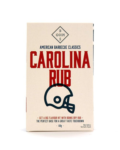Photo of BOHNS American Classic BBQ Rubs book featuring four bottles of flavorful BBQ spice blends by BOHNS Rubs.