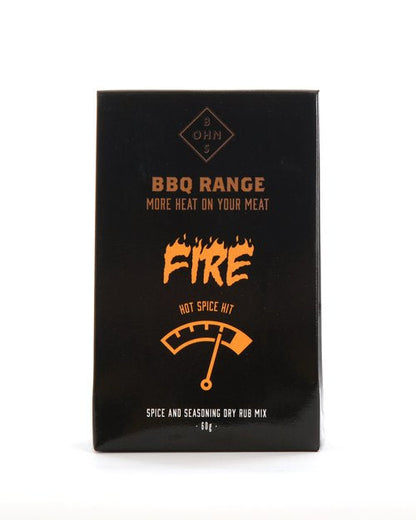 Four jars of BOHNS Rubs BBQ Heat Range seasoning lineup, showcasing colorful labels and variety of spice blends.