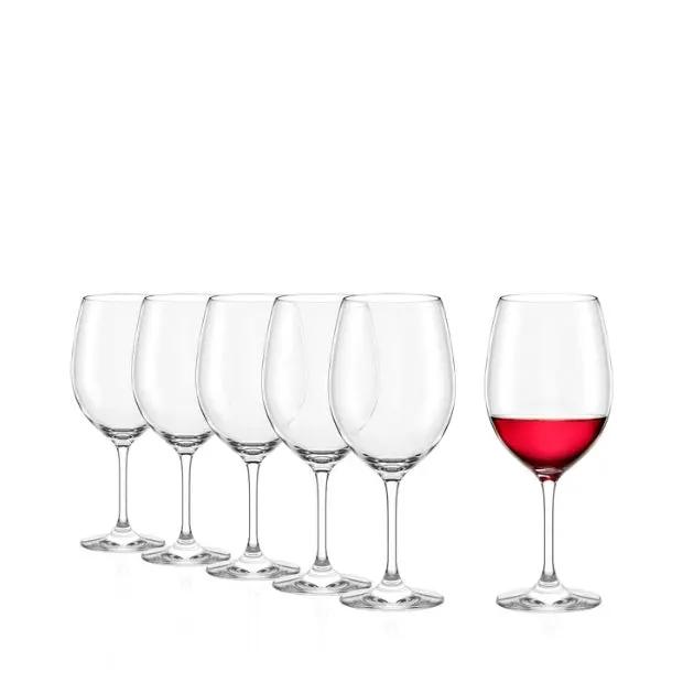 Set of six Stolzle Event red wine glasses, 640ml capacity, elegant glassware for red wine by Glassware UK.