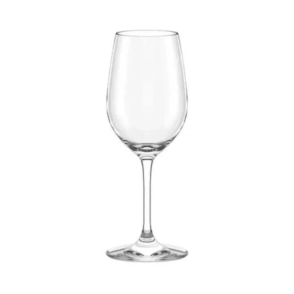Set of six Stolzle Event white wine glasses by Glassware UK, 360ml, clear glass with elegant bowl and stem design.