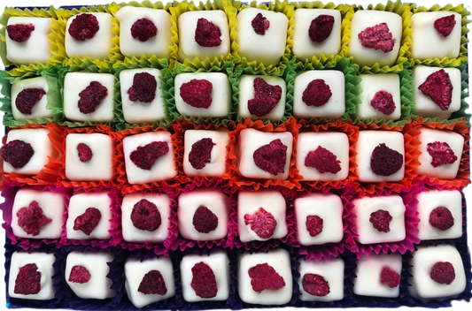 Gorvett & Stone Eton Mess chocolate gift box with assorted chocolates and dessert-inspired designs in a large decorative box