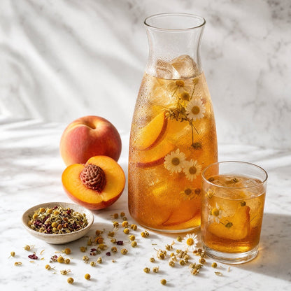 Assorted herbal loose leaf teas from Camellios in a variety of colorful tea leaves and herbs for infusions and brewing.
