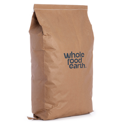 Organic spelt grain from Whole Food Earth, displayed in bulk packaging for flours and grains category.