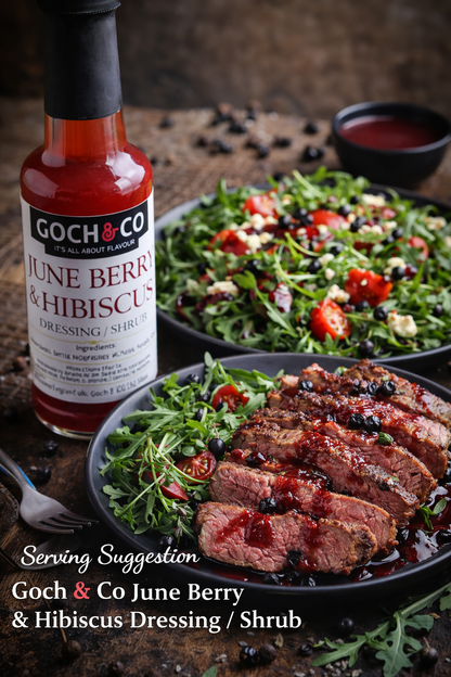 June Berry and Hibiscus Dressing / Shrub