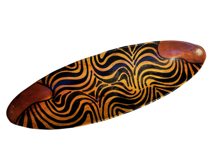 Hand-carved African art wooden bowls by Goch & Co showcasing intricate designs and natural wood finish.