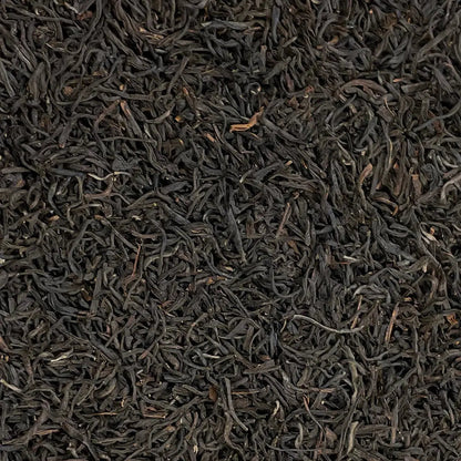 Loose leaf Honest Everyday Assam OP1 tea leaves by High Teas, with bright orange pekoe tips for a robust breakfast tea.