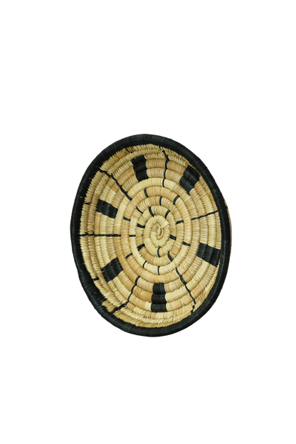 Small Malawi Wall Basket No 10 by Botanical Boys, woven wall art with natural fibers for boho home decor.