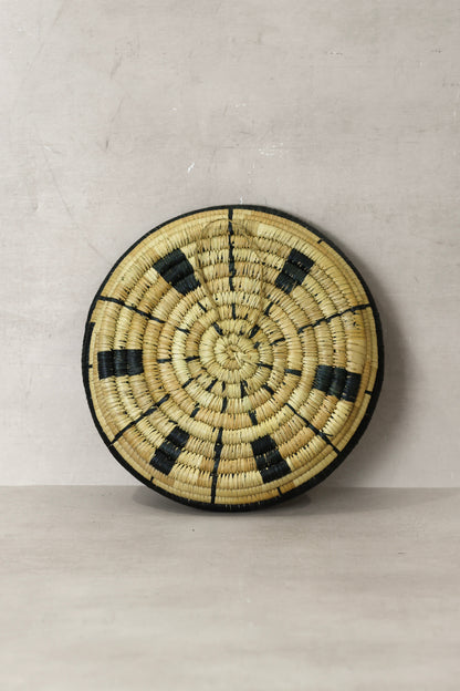 Small Malawi Wall Basket No 10 by Botanical Boys, a decorative wall art piece with woven design and natural materials.