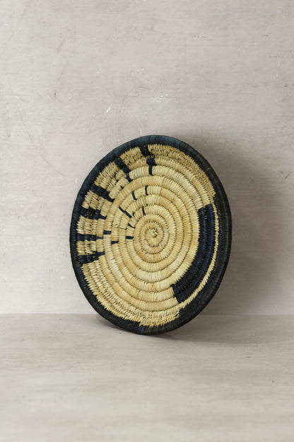 Small Malawi Wall Basket No 11 by Botanical Boys, handcrafted wall art with woven natural fibers for home decor.
