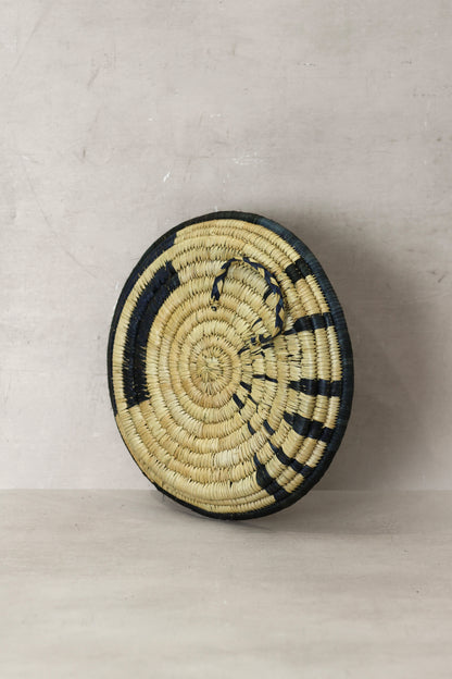 Small Malawi Wall Basket No 11 by Botanical Boys, handcrafted wall art with woven design, perfect for home decor.