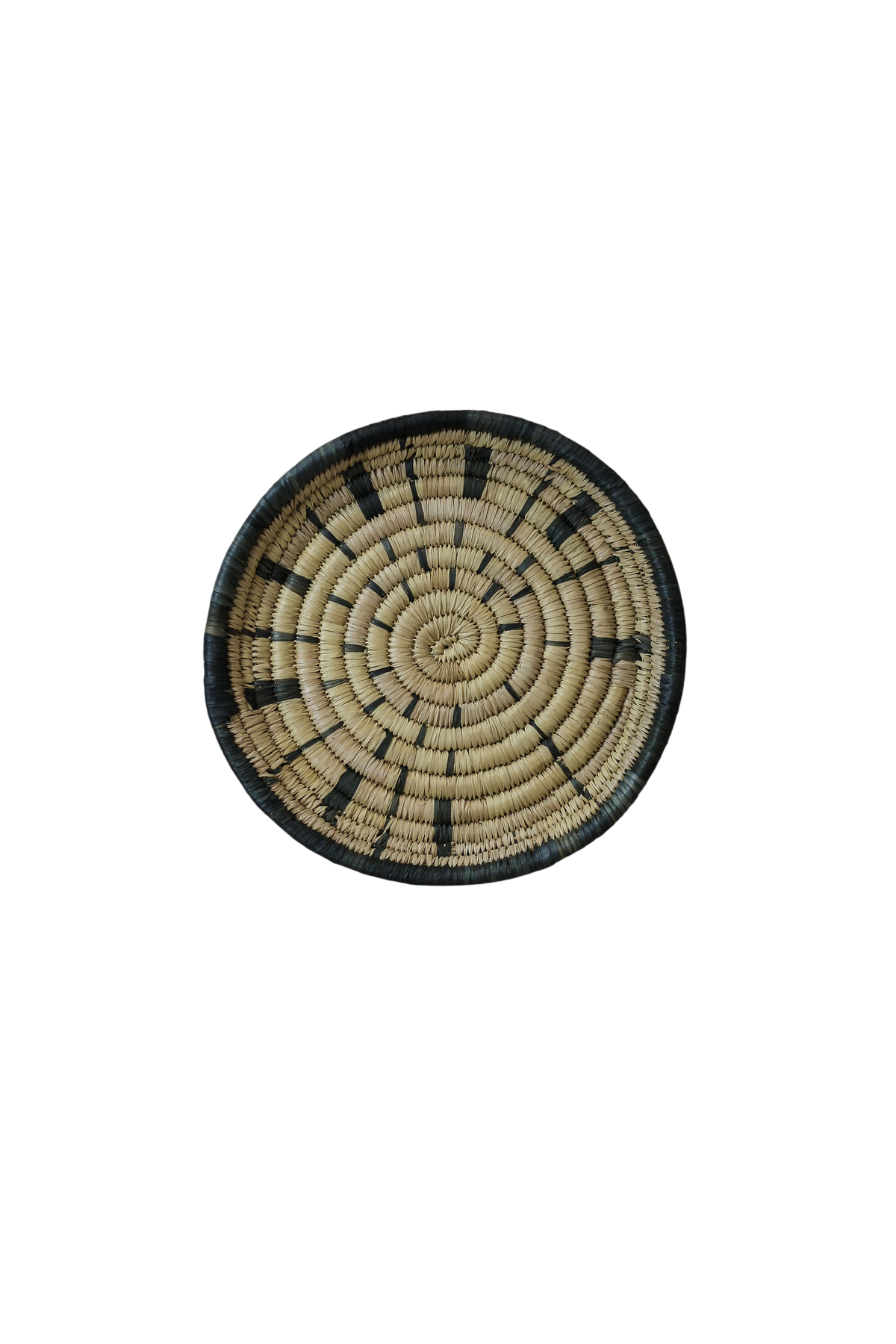 Small Malawi Wall Basket No 3 wall art by Botanical Boys, featuring a woven design perfect for boho interior decor.