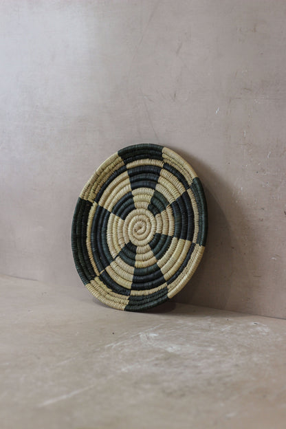 Small Malawi Wall Basket No 4 by Botanical Boys, handcrafted wall art featuring woven natural fibers and intricate design.