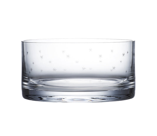 A Crystal Ice Dish with Stars Design