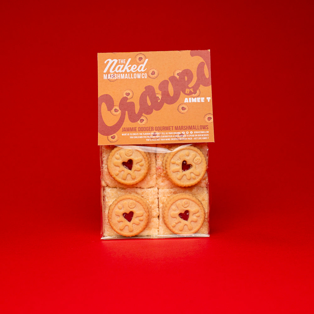Assorted gourmet marshmallows from THE MARSHMALLOW FACTORY's All 4 'Craved' Edition, showcasing colorful, fluffy marshmallows in a box.