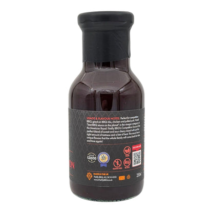 FireFly Barbecue Korean BBQ Sauce bottle showcasing rich, dark sauce with Korean-inspired flavors in a glass bottle.