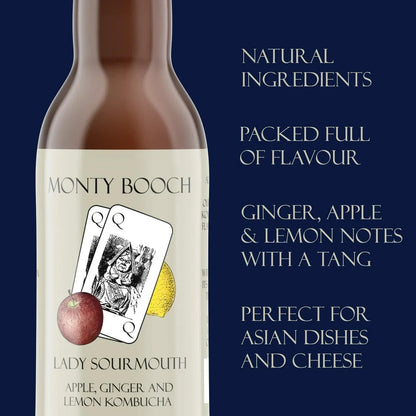TRADE - Mixed Case of Raw, Unfiltered Kombucha (24 Pack) - Monty Booch