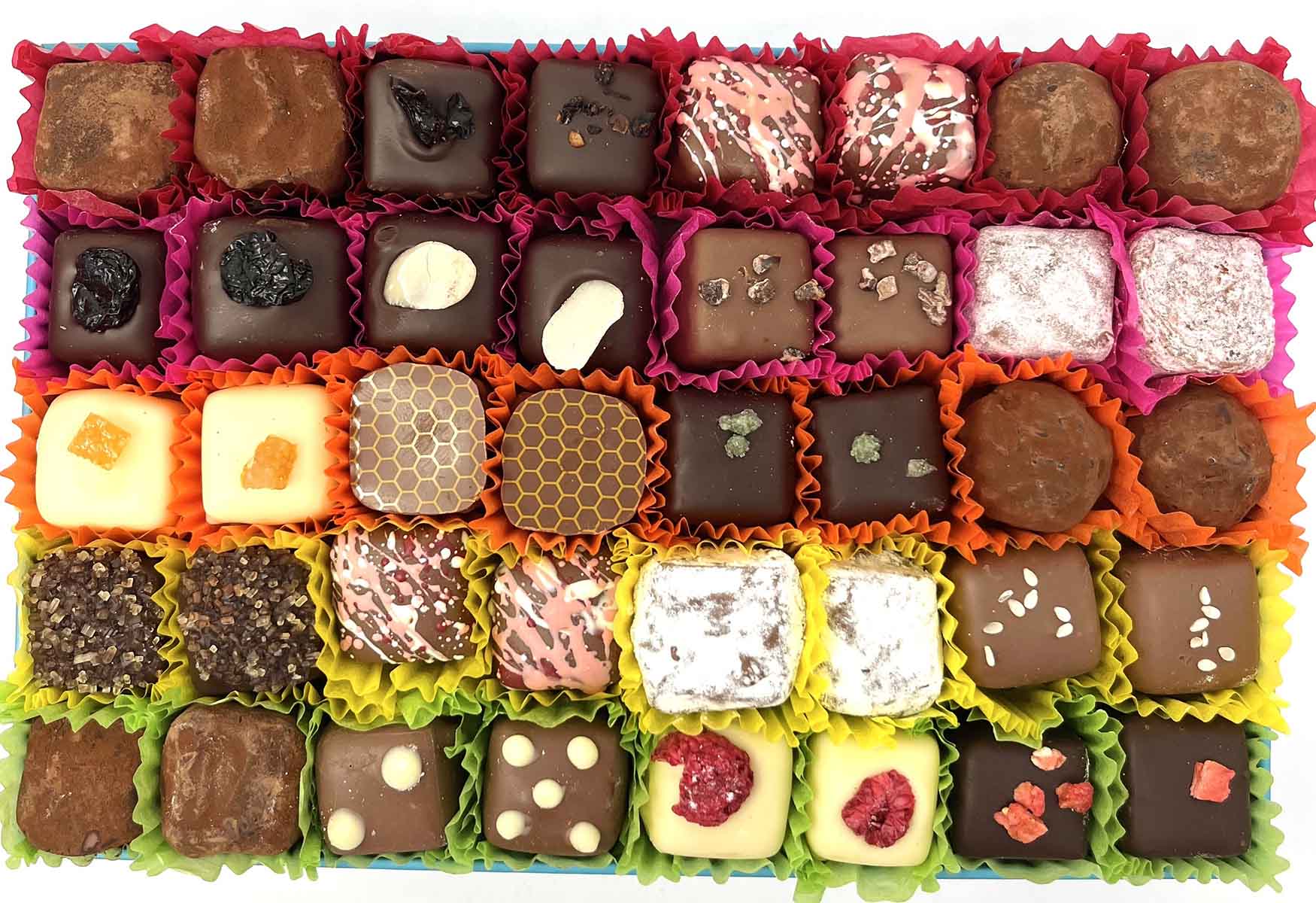 Gorvett & Stone chocolate gift box with assorted chocolates in a large selection box, ideal for gifting or indulging.