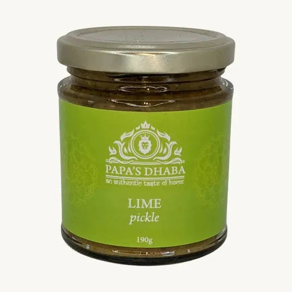 Cropped image of Friars Farm Lime Pickle relish in a jar, showing vibrant lime pieces in a tangy relish.