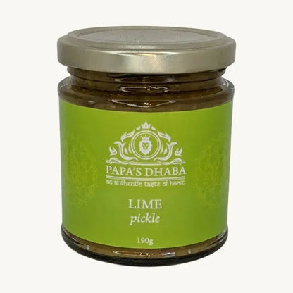 Cropped image of Friars Farm Lime Pickle relish in a jar, showing vibrant lime pieces in a tangy relish.