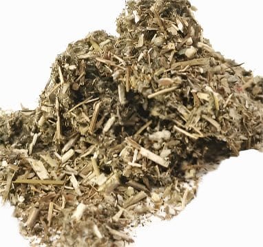 Bag of Porter Hill Tea Company Mugwort Herbal Tea, a fruit and herbal tea blend with dried mugwort leaves.