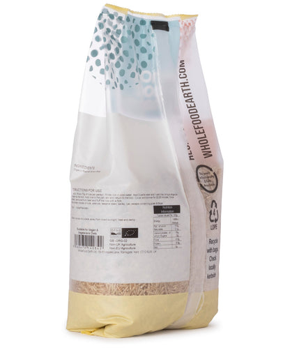 Organic Brown Basmati Rice from Whole Food Earth in a 1kg bag, showcasing long, slender grains ideal for healthy meals.