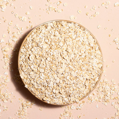 Organic Porridge Oats cereal from Whole Food Earth, showing a close-up of the wholesome oats in a bowl.