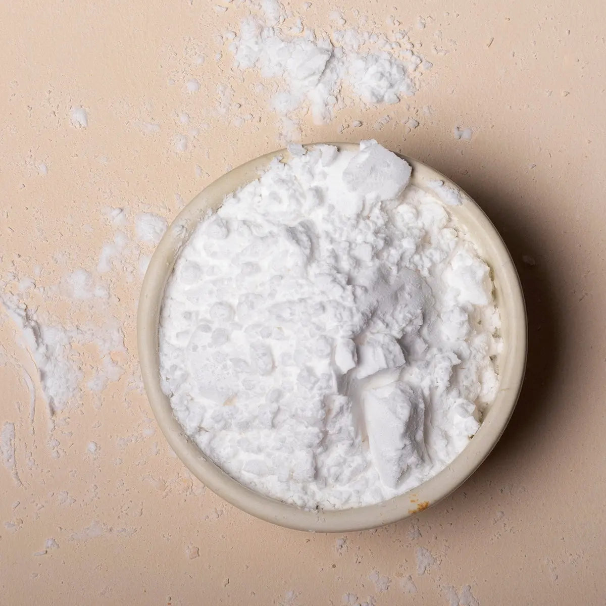 Organic potato starch from Whole Food Earth, showing the fine, white powder used as a gluten-free flour and thickening agent.